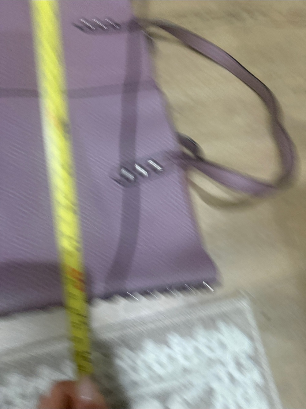 Rebecca Minkoff Dusty Lavender Pebbled Leather Tote with Zip Pouch - Picture 4 of 10